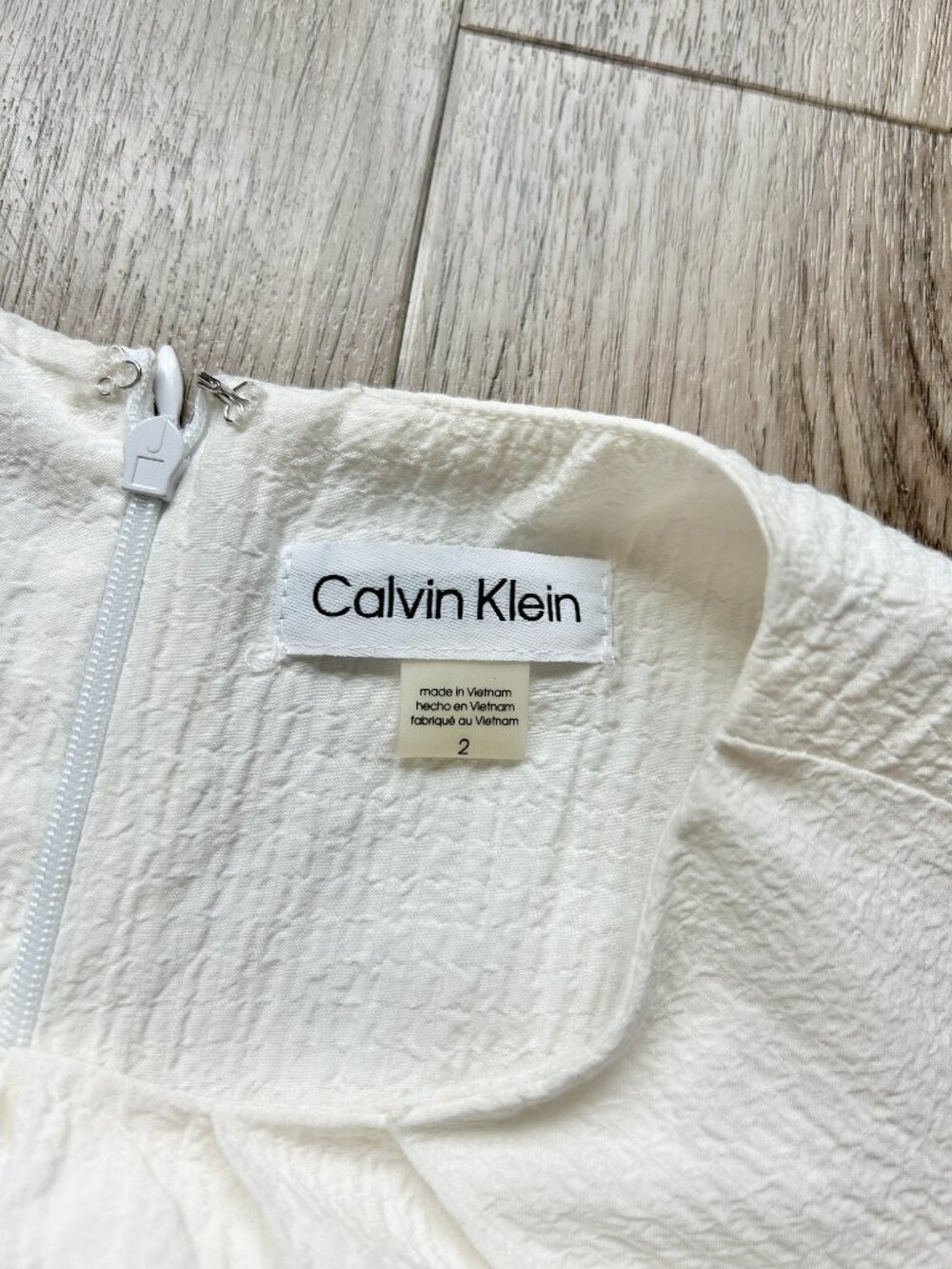 Calvin Klein Crepe Belted Wide Leg Jumpsuit in White Size 2 NWT - Picture 5 of 10